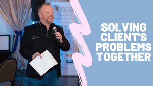 graphic of jason deel saying "solving client's problems together"